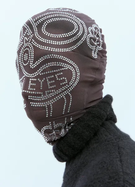 Rhinestone Mesh Mask