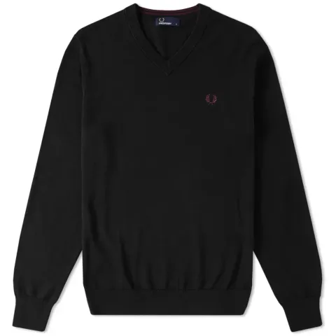 Fred Perry Classic Cotton V Neck Sweater