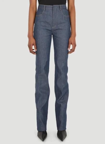 Straight-Leg Denim Jeans