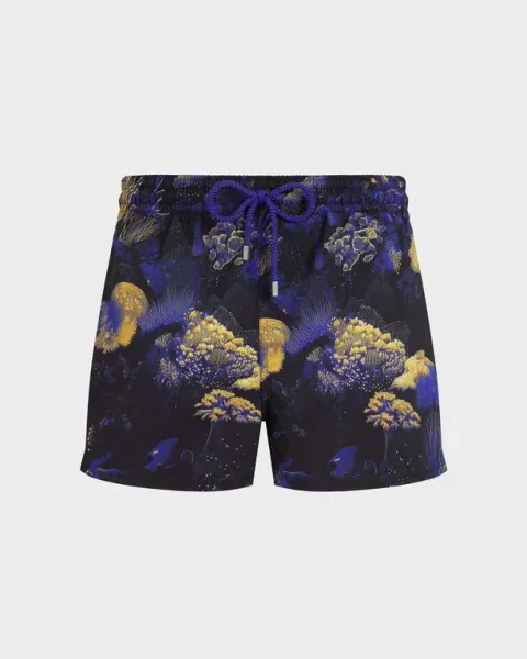 Vilebrequin Men Short Stretch Swim Shorts Coral Reef