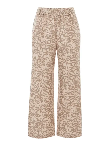 Whistles Palm Print Cropped Trouser