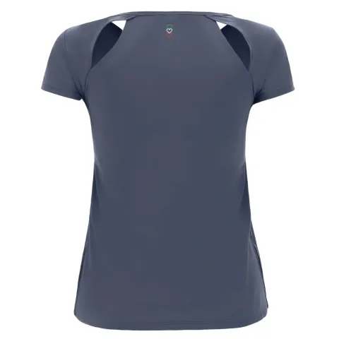 Freddy Yoga T-Shirt with openings at the back - Dusty Blue