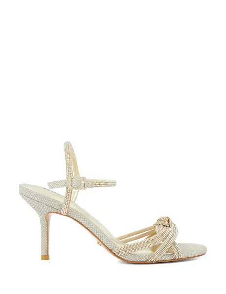 Dune London Embellished Stiletto Heel Sandals Gold