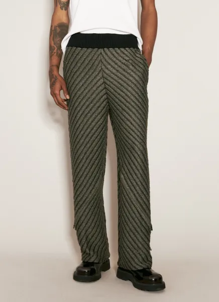Diagonal Knit Pants