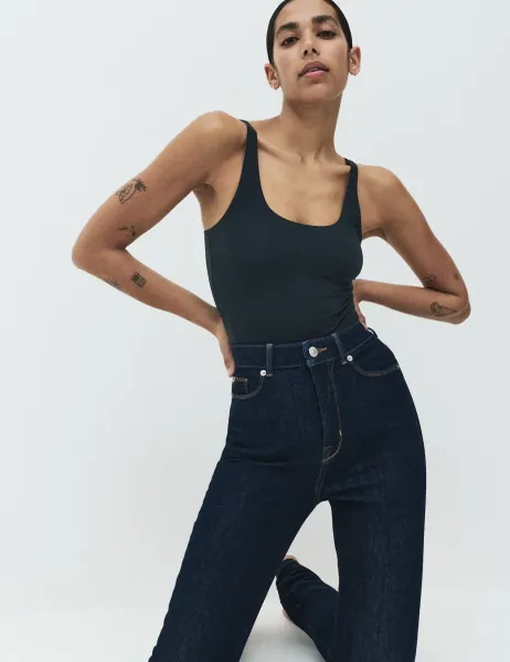 Body by M&S Body Soft Smoothing High Leg Body Black
