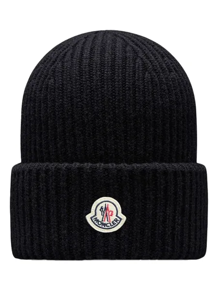 Moncler Men Wool And Cashmere Beanie Black