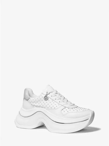 Arla Studded Leather Trainer