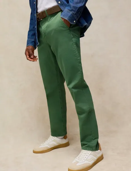 White Stuff Regular Fit Cotton Chinos Dark Green
