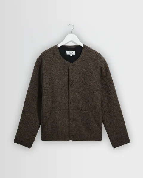 Wax London Marty - Dusty Brown Boucle Wool Jacket