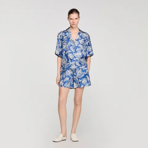 Floral print mini shorts