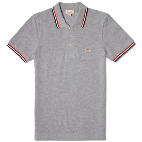 Maison Kitsuné Tricolour Tipped Polo Shirt