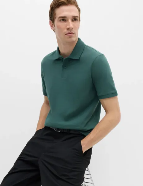 Marks & Spencer Ultimate Pique Polo Shirt Cedar