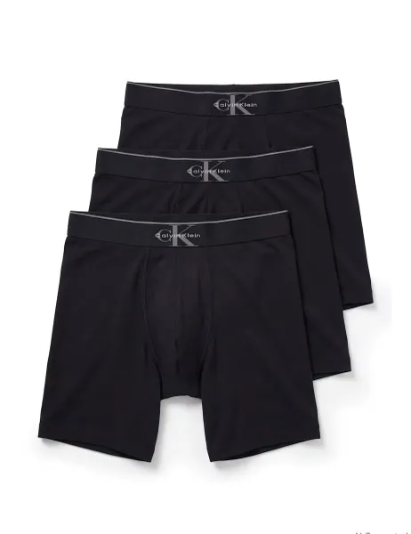 Calvin Klein CK Archive 3 Pack Cotton Stretch Boxers Black