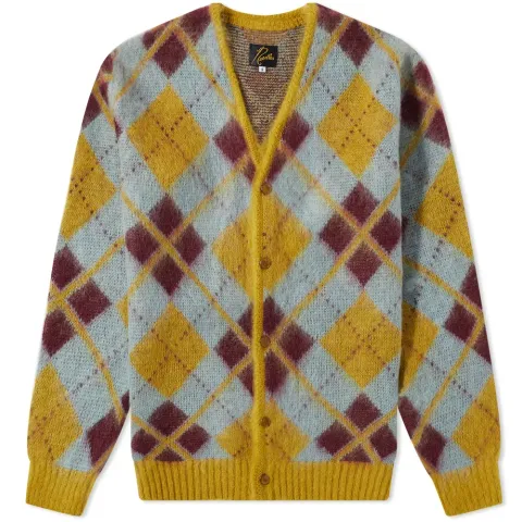 Mohair Argyle Cardigan