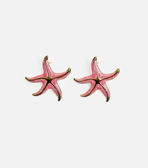 Light Pink Starfish Stud Earrings