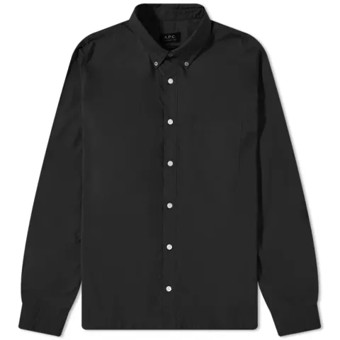 A.P.C. Edouard Logo Button Down Poplin Shirt