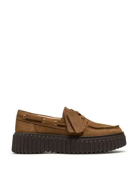 Clarks Leather Boat Shoes Brown