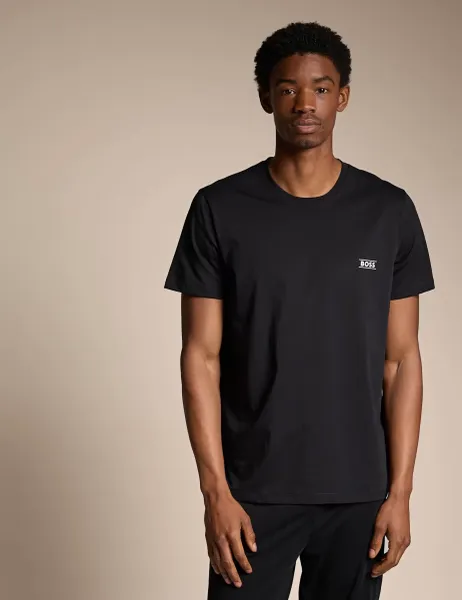 Boss Pure Cotton Crew Neck T-Shirt Black