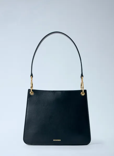 Structured Leather Shoulder Bag