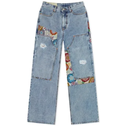 Straight Leg Pocket & Patch Jeans