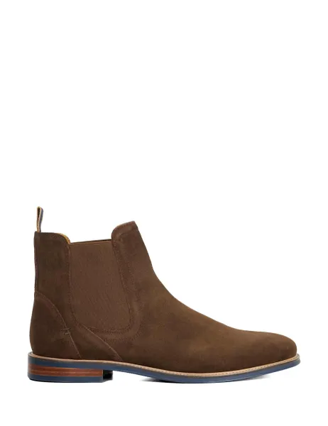 Dune London Suede Chelsea Boot Brown