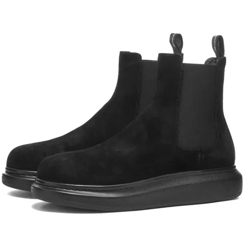 Suede Chelsea Wedge Sole Boot