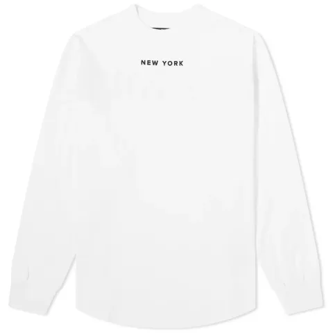 Long Sleeve New York Sprayed Back Print T-Shirt