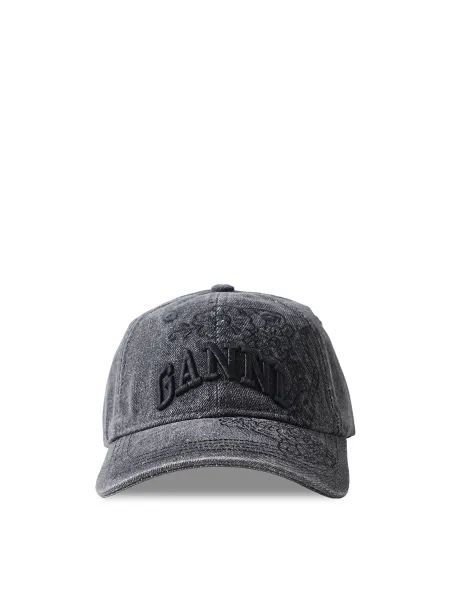 GANNI Washed Denim Cap