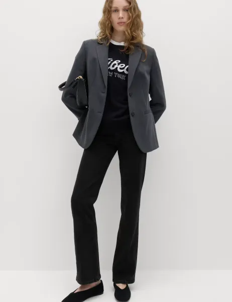 Marks & Spencer High Waisted Flared Jeans Black