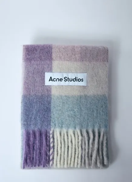 Mohair Check Scarf