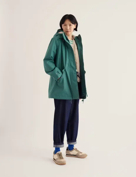Seasalt Cornwall Cotton Rich Waterproof Hooded Raincoat