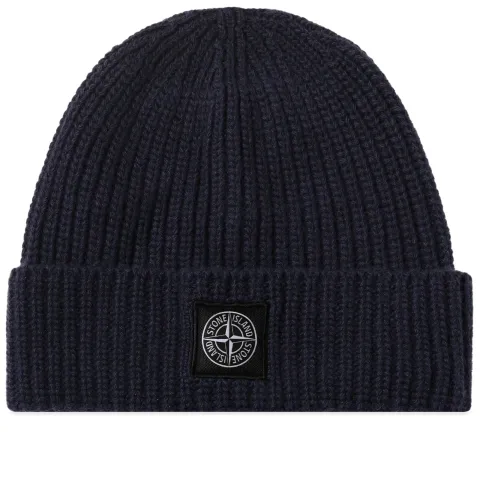 Wool Patch Beanie Hat