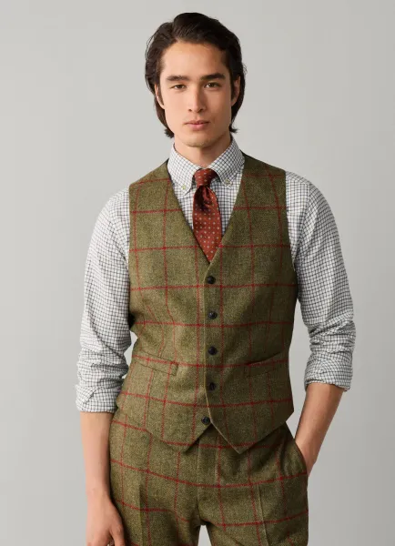 Hackett Wool Horse & Hound Waistcoat -British Woven