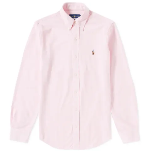 Slim Fit Button Down Pique Shirt