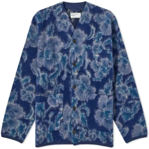Flower Wool Fleece Cardigan