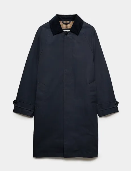 Marks & Spencer Pure Cotton Wax Mac Navy