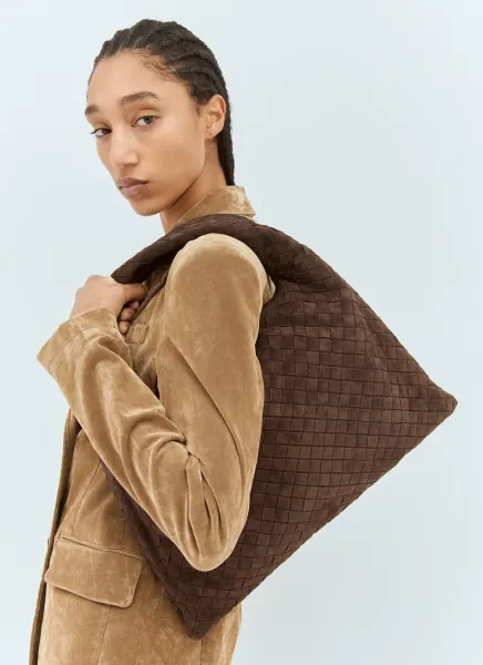 Large Hop Suede Shoulder Bag