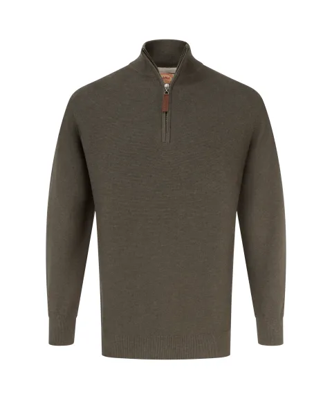 Schöffel Country Porthleven Quarter Zip Jumper - Beetle Green
