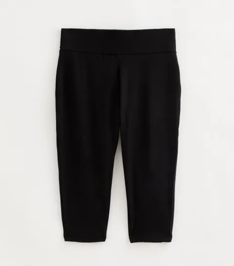 New Look Women's Petite Black Cotton Rich High Waist Capri Leggings