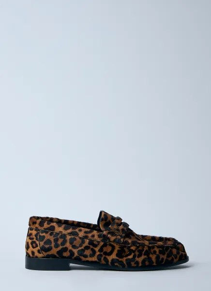 Leopard Pony Hair Loafers