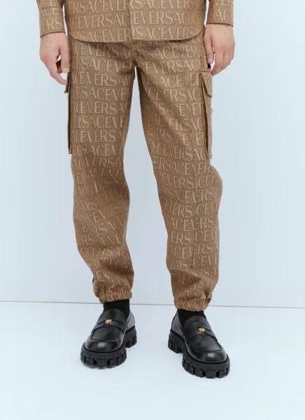 Logo Jacquard Cargo Pants
