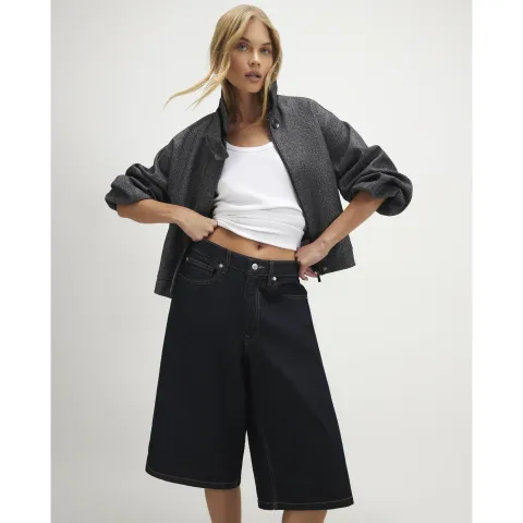 River Island Funnel Neck Bubble Hem Bomber Jacket