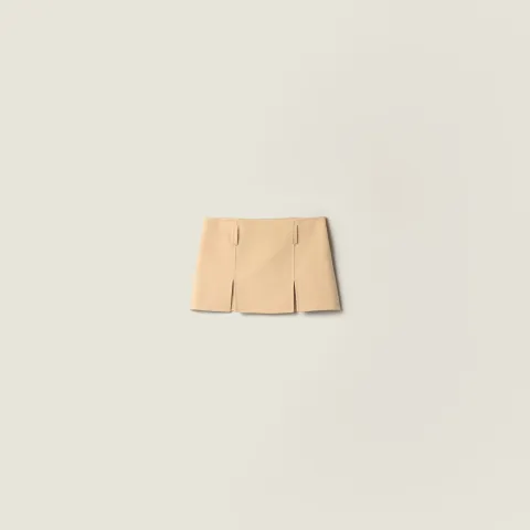 Double cashmere and wool miniskirt