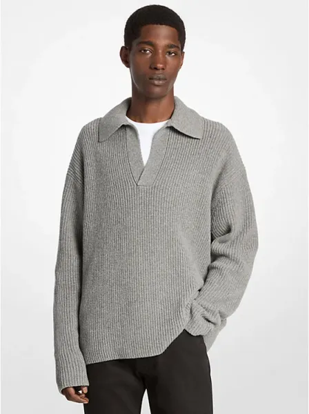 Ribbed Wool Blend Sweater