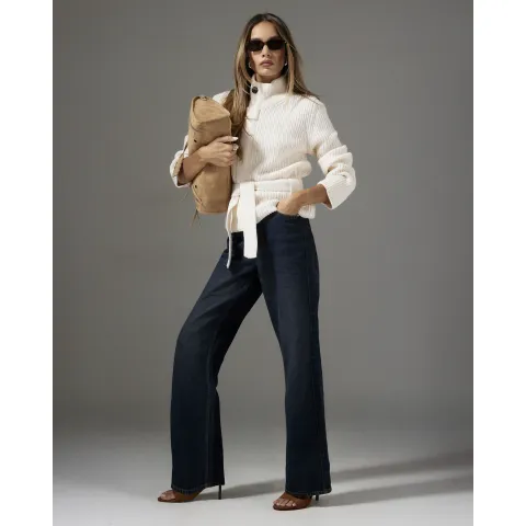 River Island High Waisted Relaxed Straight Leg Jeans