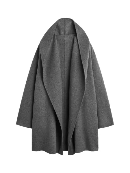 TOTEME Hoodie Coat Grey Melange