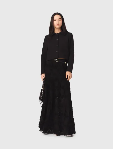 Long embroidered skirt