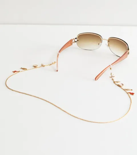 Gold-Tone Sealife Sunglass Chain