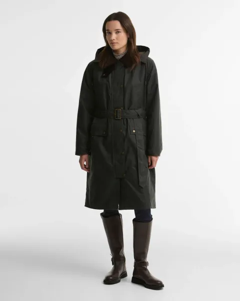 BARBOUR Antoinette Waxed Trench Coat