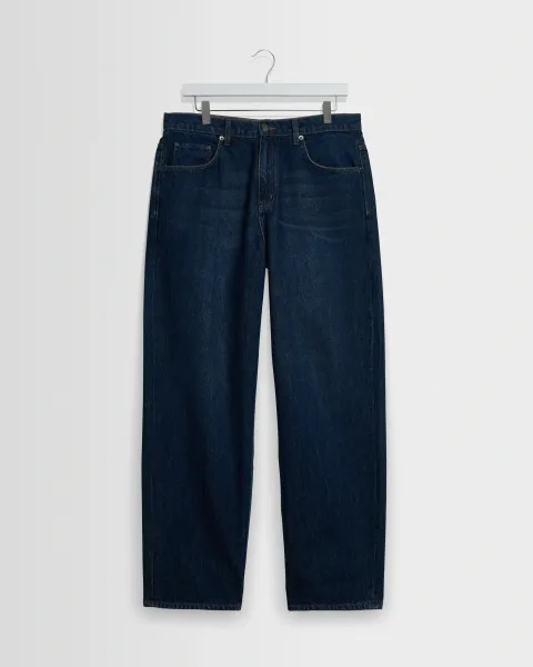 Felix - Dark Vintage Blue Wash Loose Fit Denim Jeans